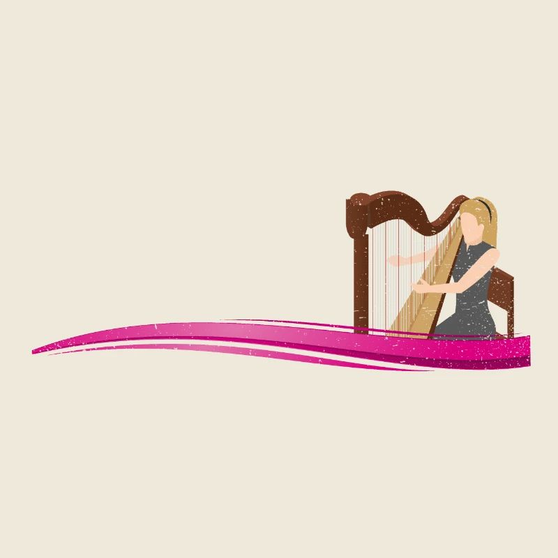 Harpist on Wave | Musician on wave