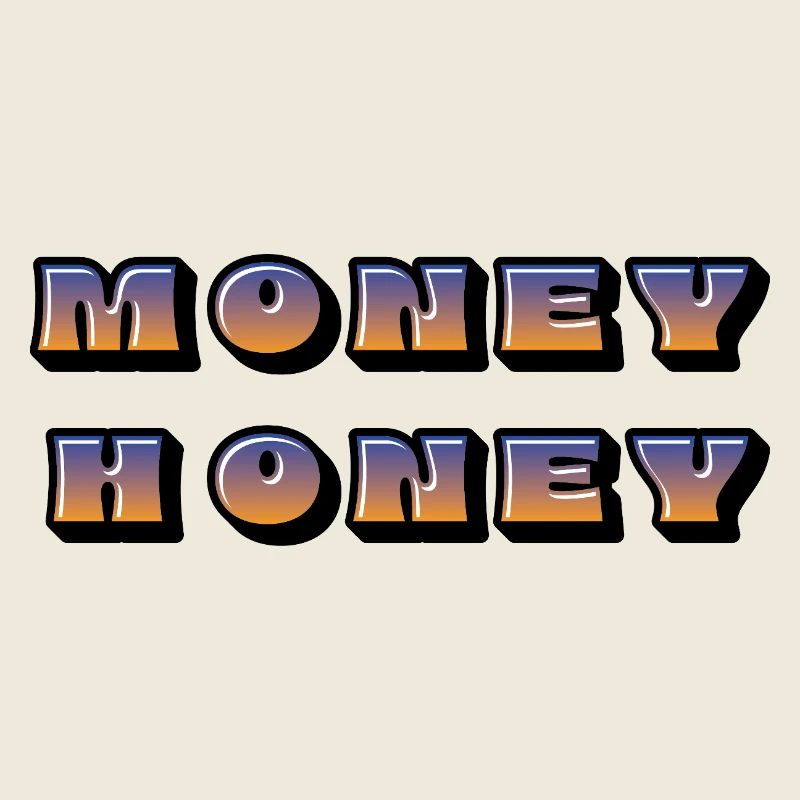 Geld Honig Farbverlauf Retro
