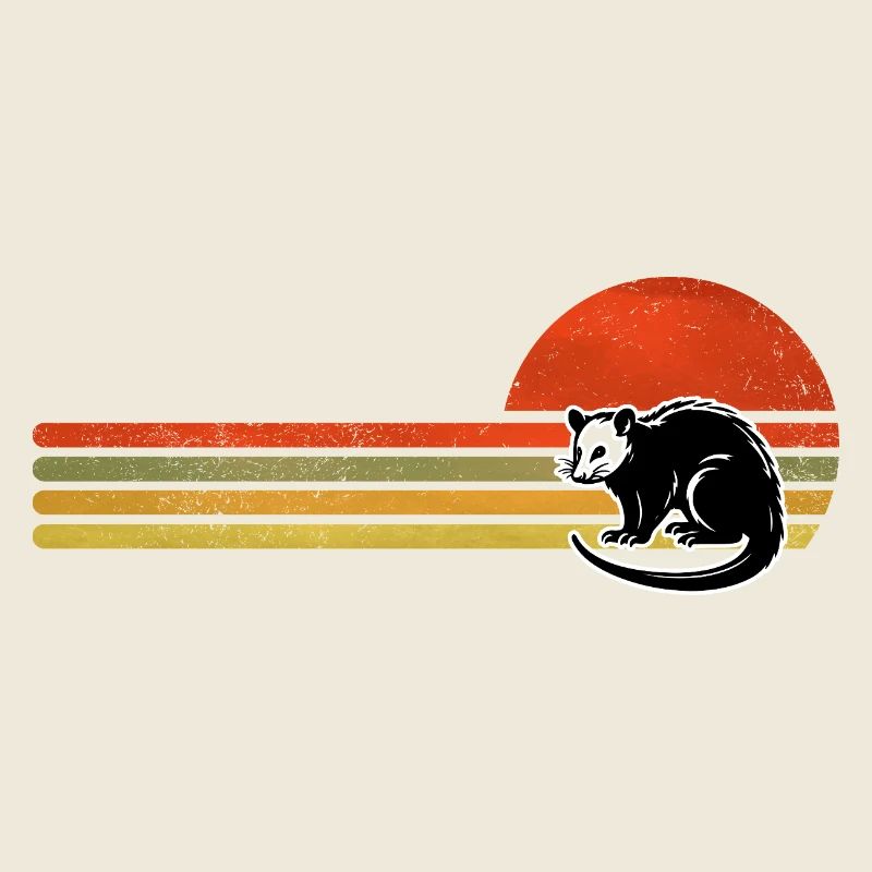 Opossum rétro vintage