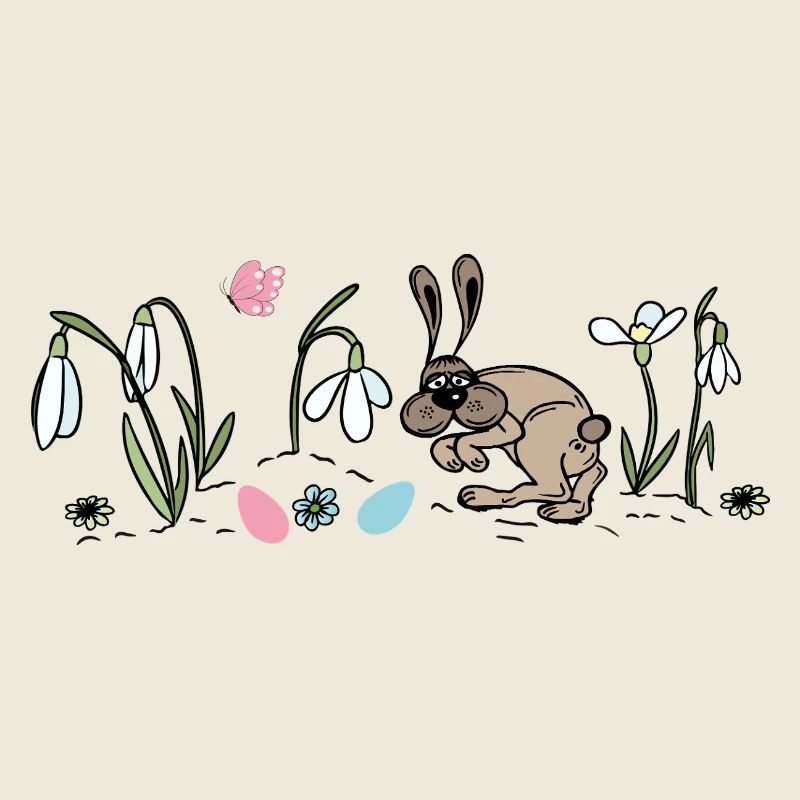 Le lapin de Pâques au printemps
