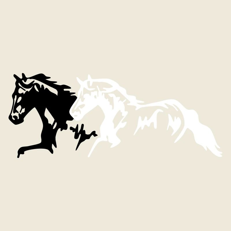 Horses stallion - mare - foal