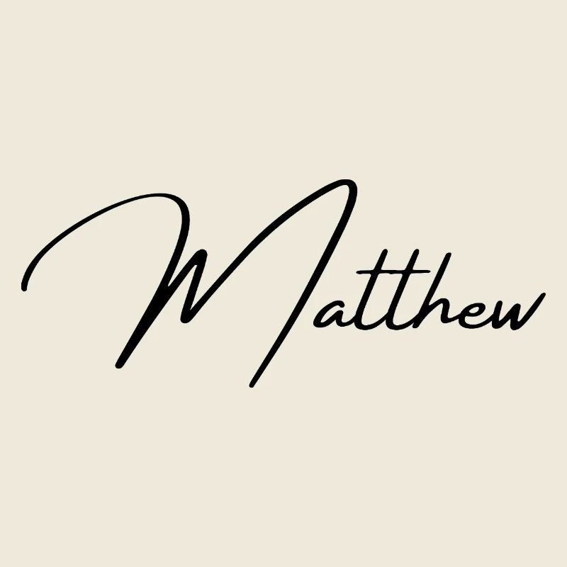 Conception du nom Matthew - Typographie élégante