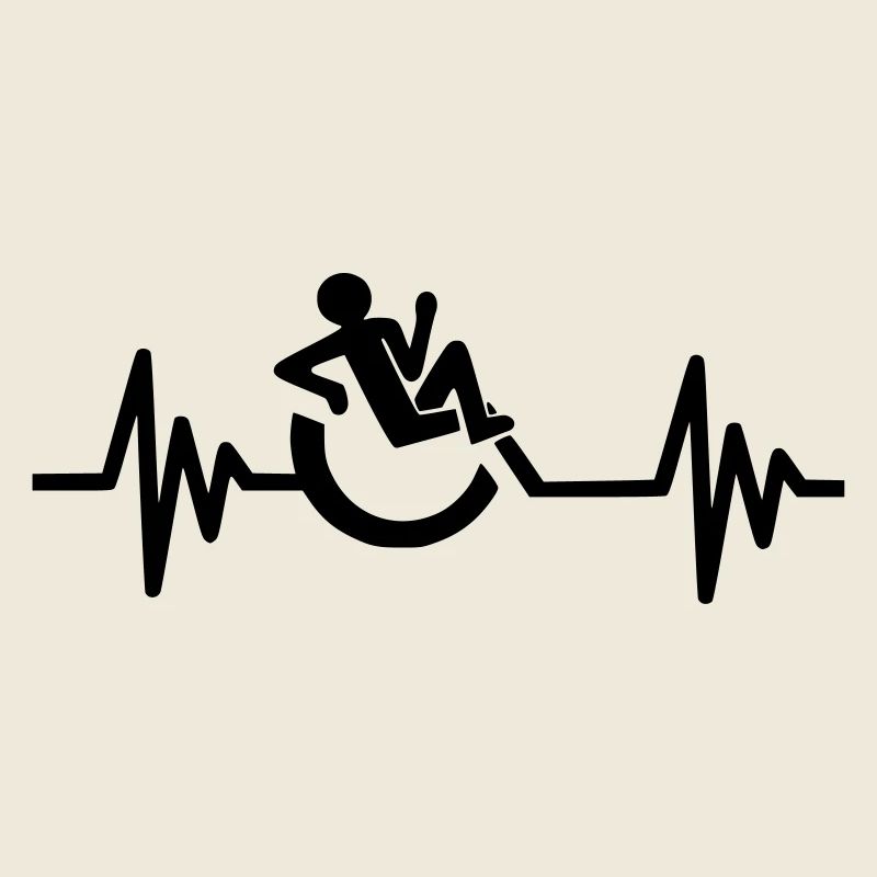 Image: wheelchair, heartbeat, relaxed #