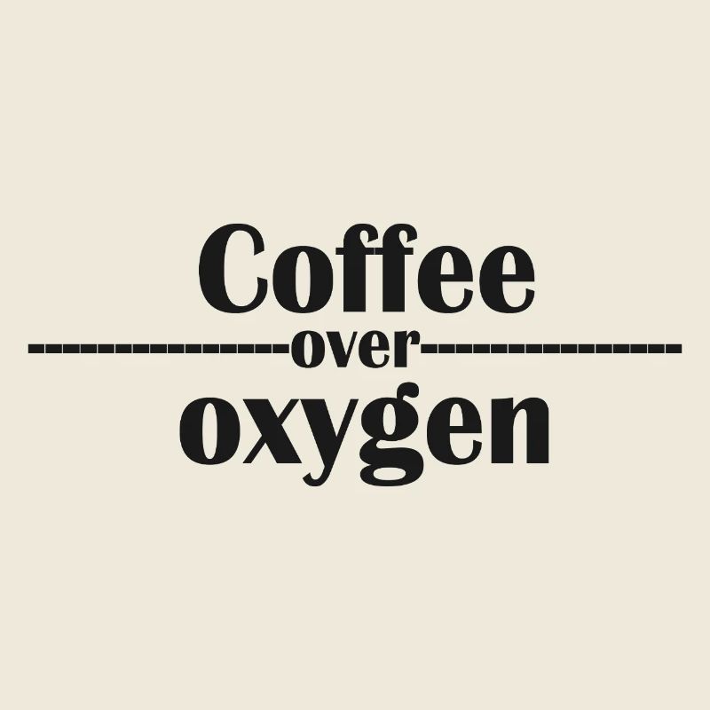 Kaffee-über-Sauerstoff-Typografie