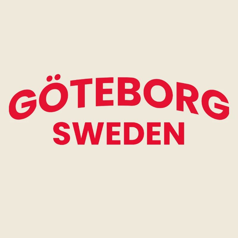 La typographie rouge de Göteborg
