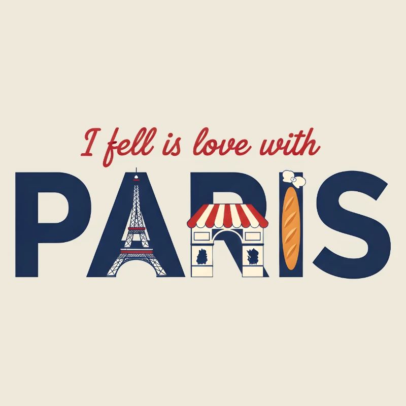 Paris Liebe – Eiffelturm & Baguette Design