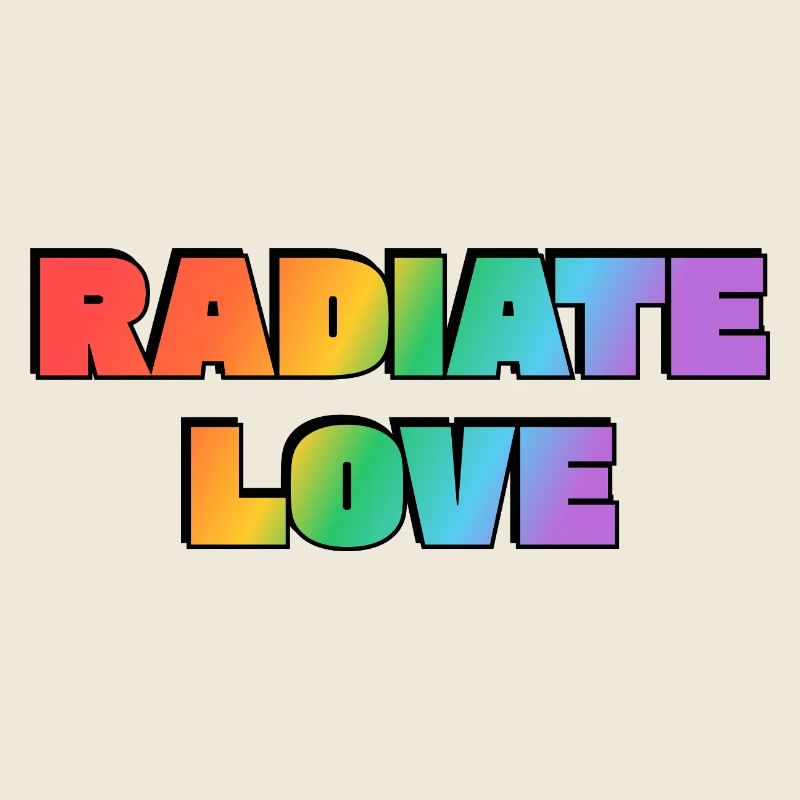 Strahlen Sie Liebe Regenbogen aus
