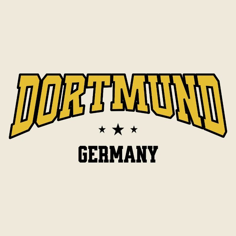 Dortmund Curved Font Design