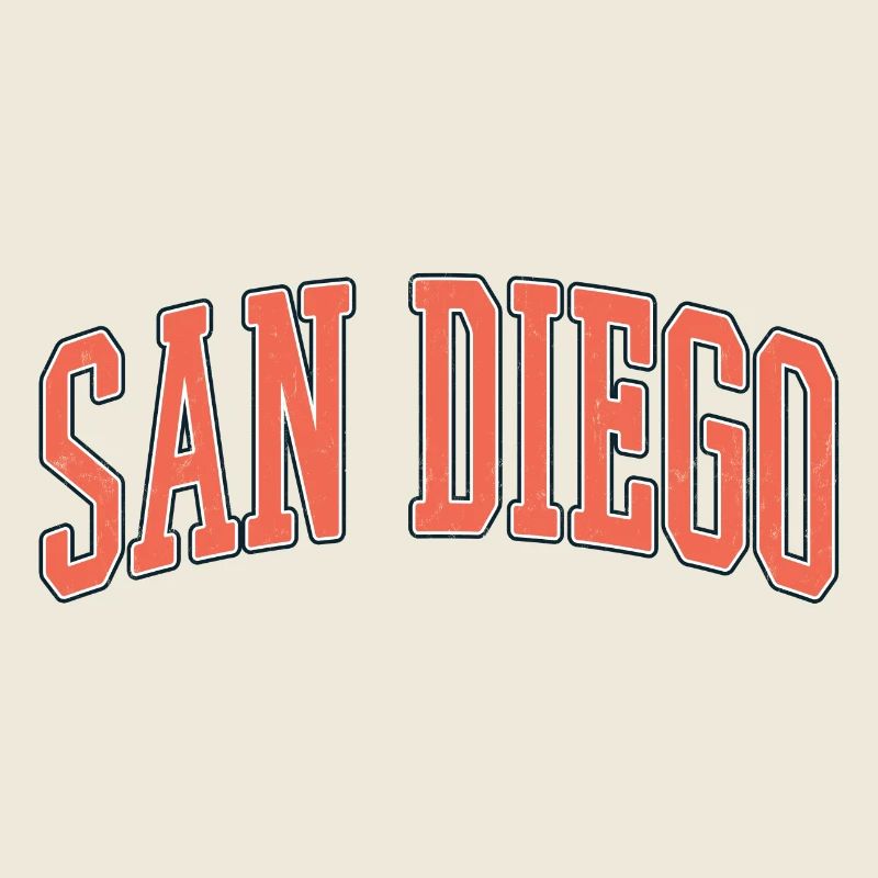 San Diego Blockschrift Design