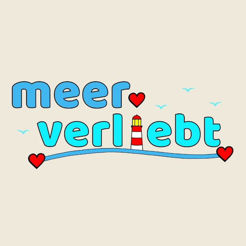 Meerverliebt Leuchtturm Herzdesign
