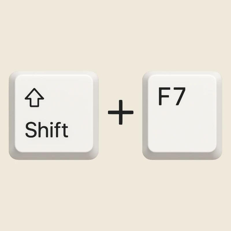 Shift F7