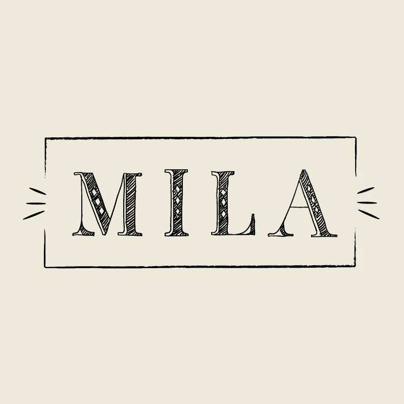 MILA - nom de fille dans un cadre