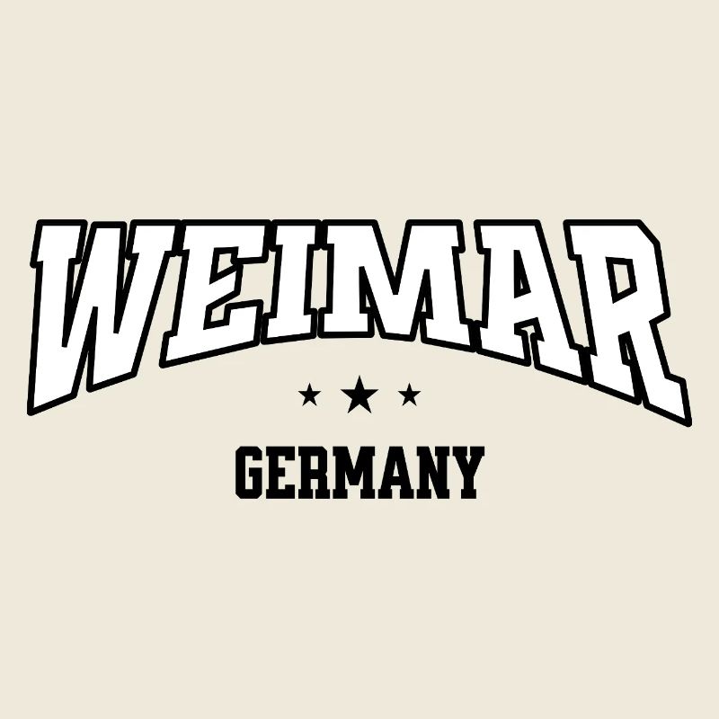Weimar Schriftzug College Style Retro