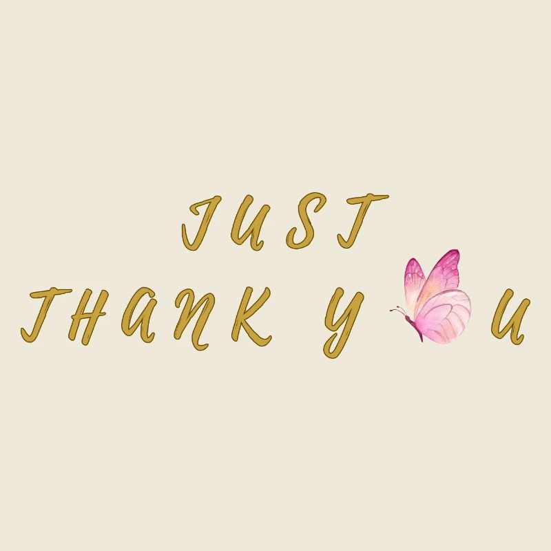 Danke Schmetterling Goldschrift