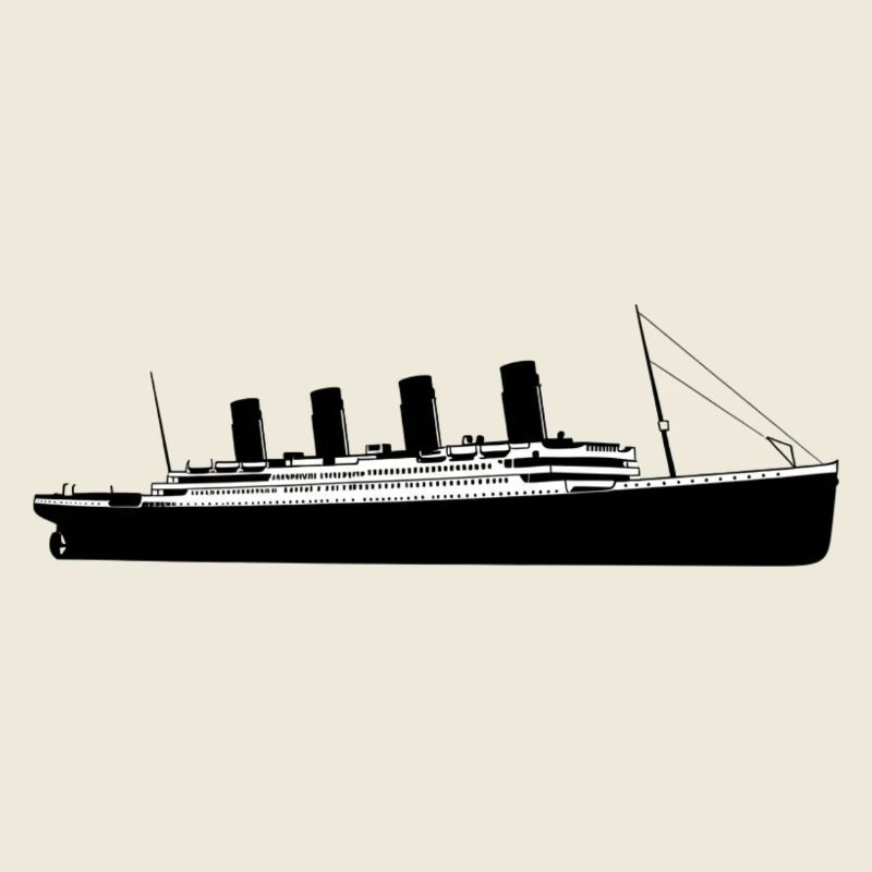 Silhouette de paquebot d’océan Design vintage