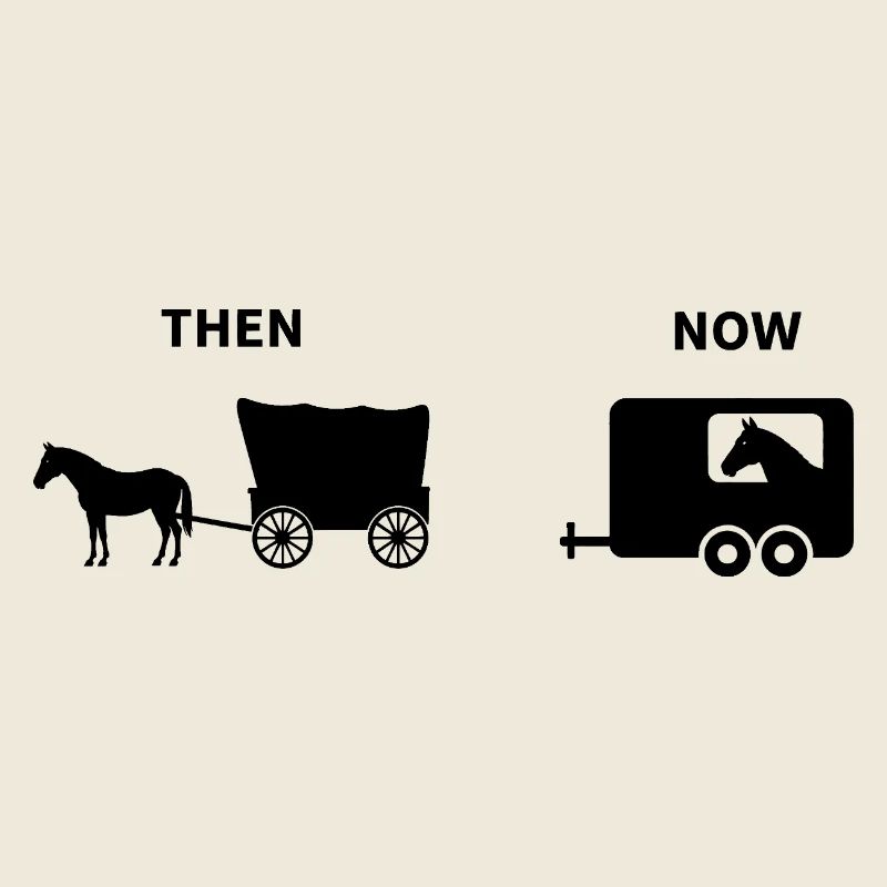 Parodie drôle de calèche de chevaux Conception historique