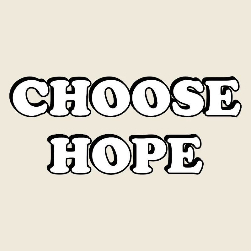 Wählen Sie Hope Bold Typografie