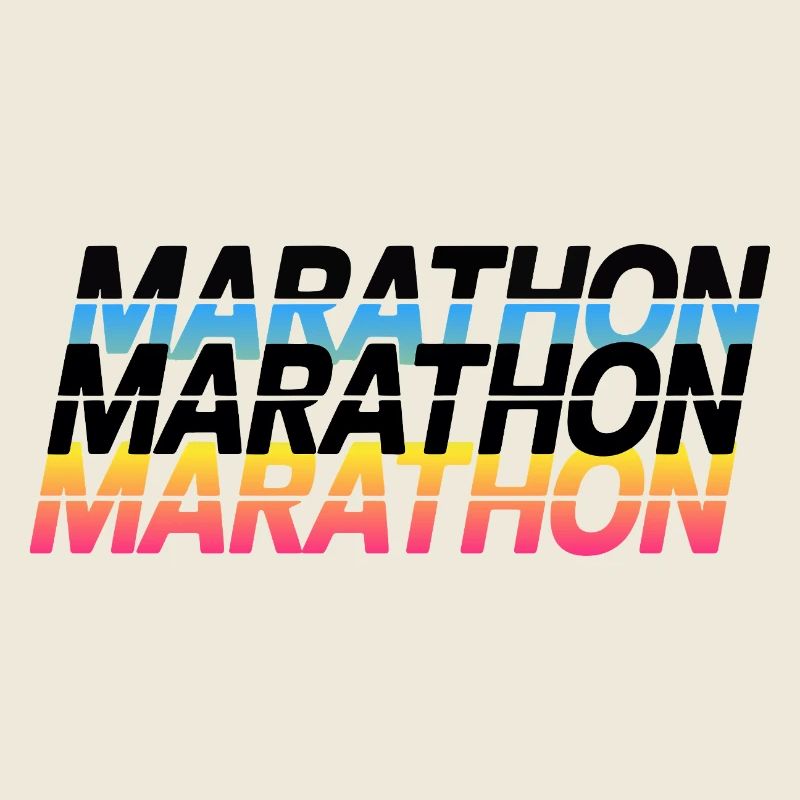 Typographie du gradient marathon
