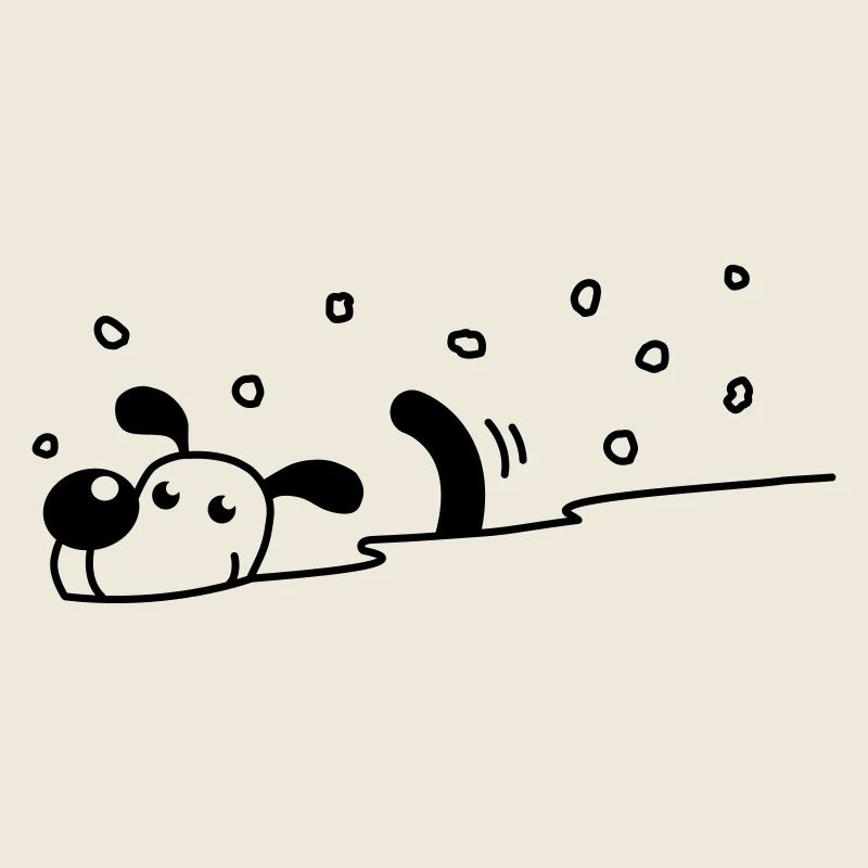 Niedlicher Hund im Schnee
