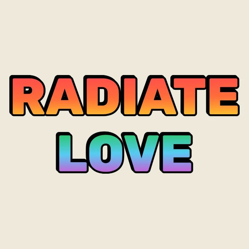 Typographie en dégradé Radiate Love
