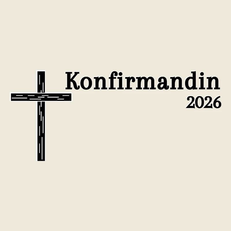 Konfirmandin 2026 Konfirmation einfaches Holzkreuz