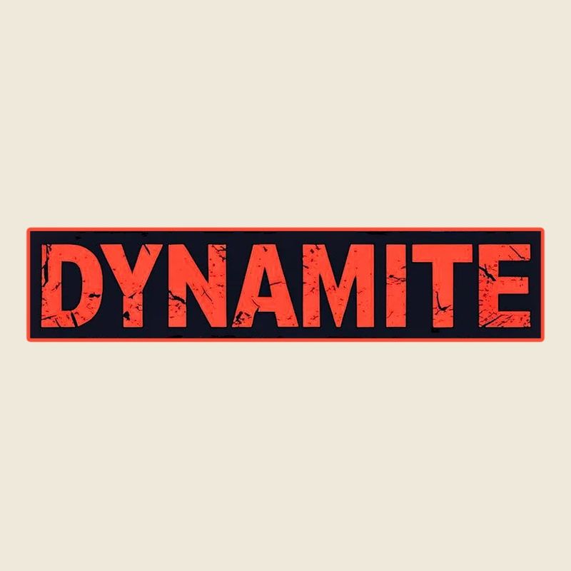 Dynamite affiche grunge rouge