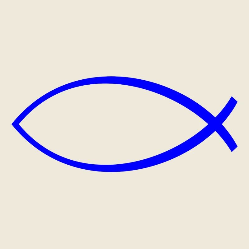 Ichtus fish dark blue