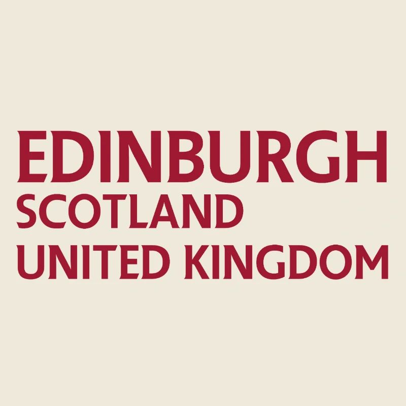 Édimbourg – Écosse Textdesign