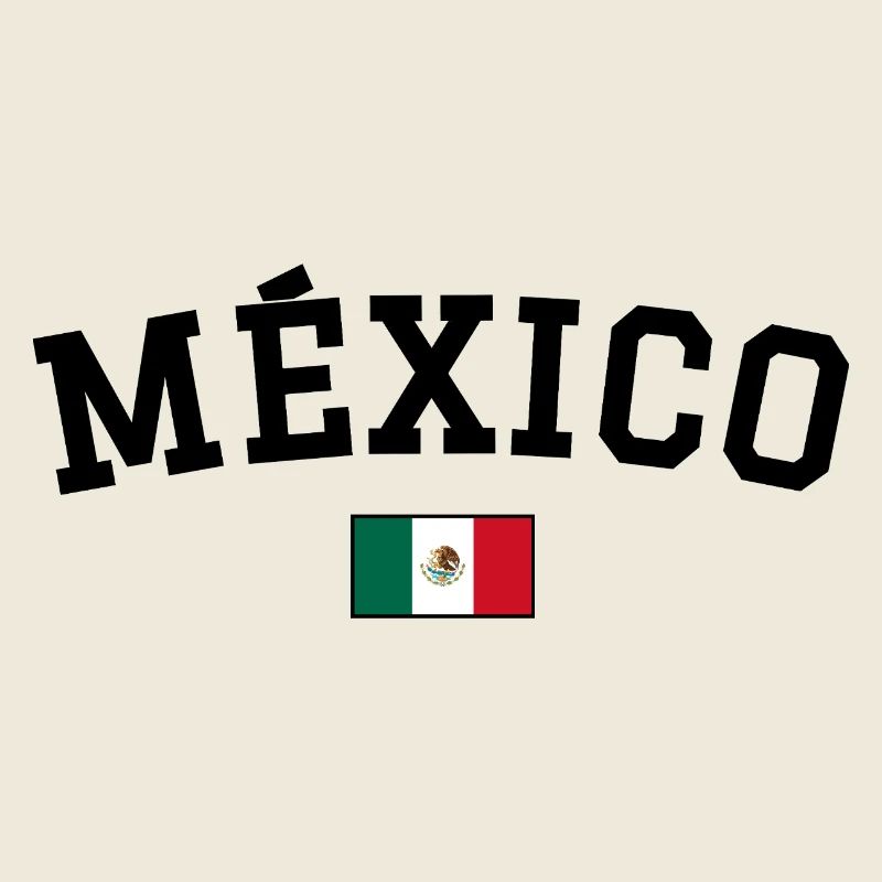 Mexico Flag Design Black