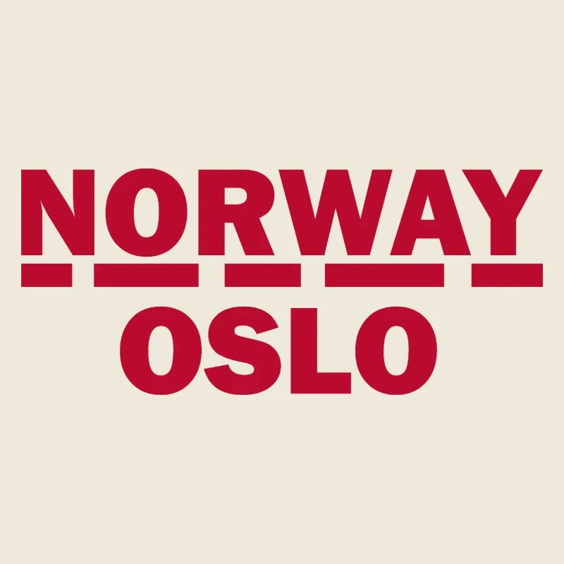 Oslo Nordic Retro Typography Tee
