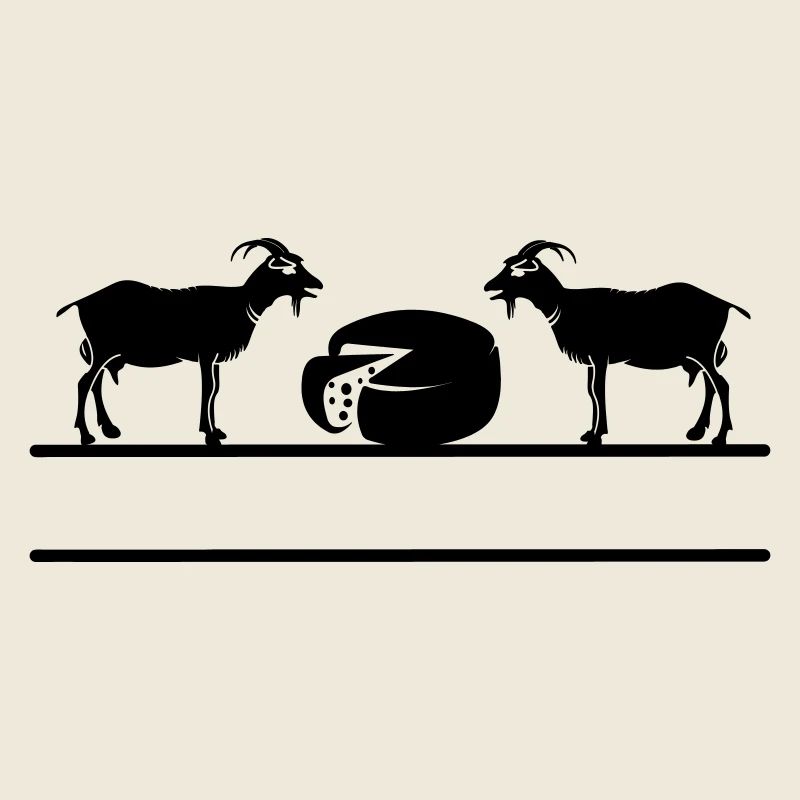 Ziegenkäse-Monogramm.