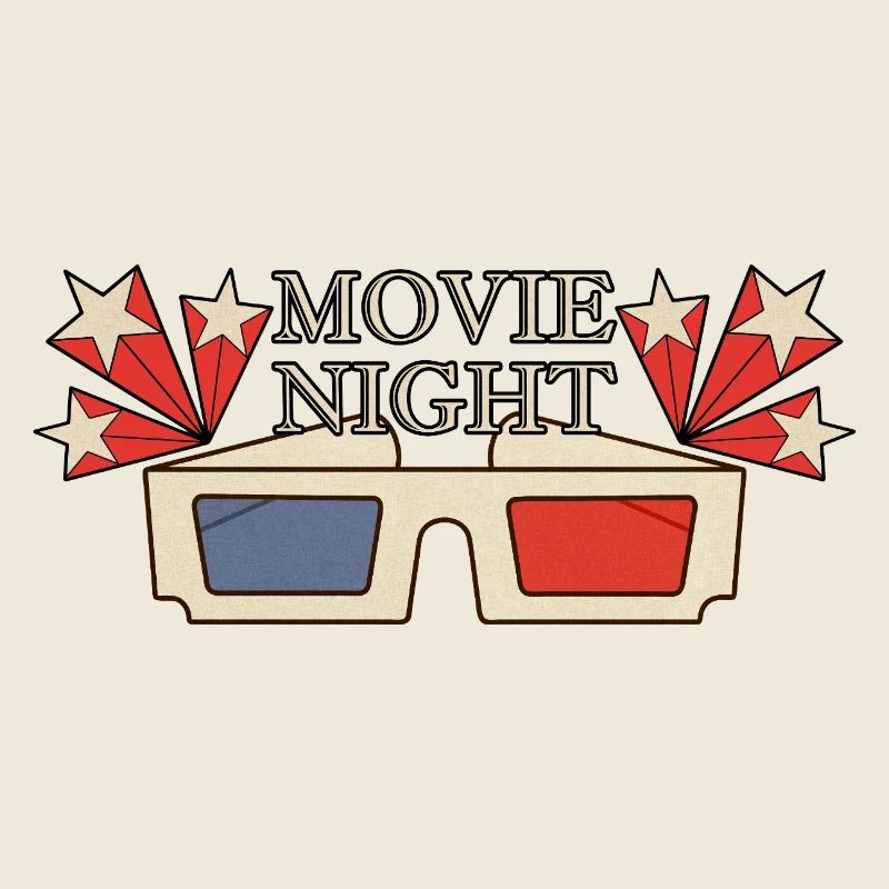 Retro Movie Night 3D Brillen Design