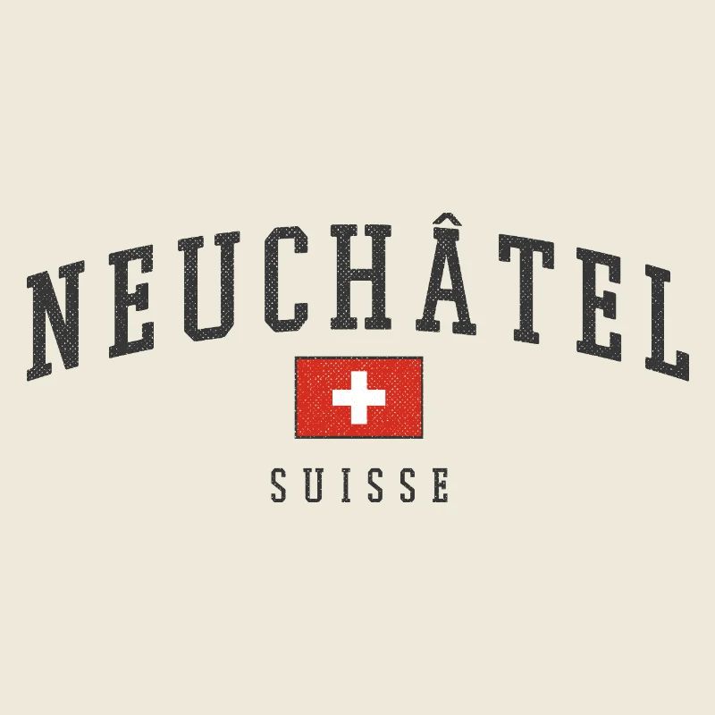 Drapeau suisse vintage de Neuchâtel