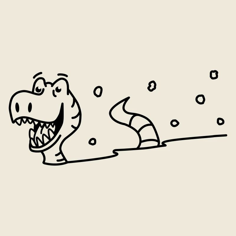Dinosaurier im Schnee