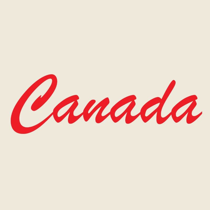 Canada Script Lettering Red