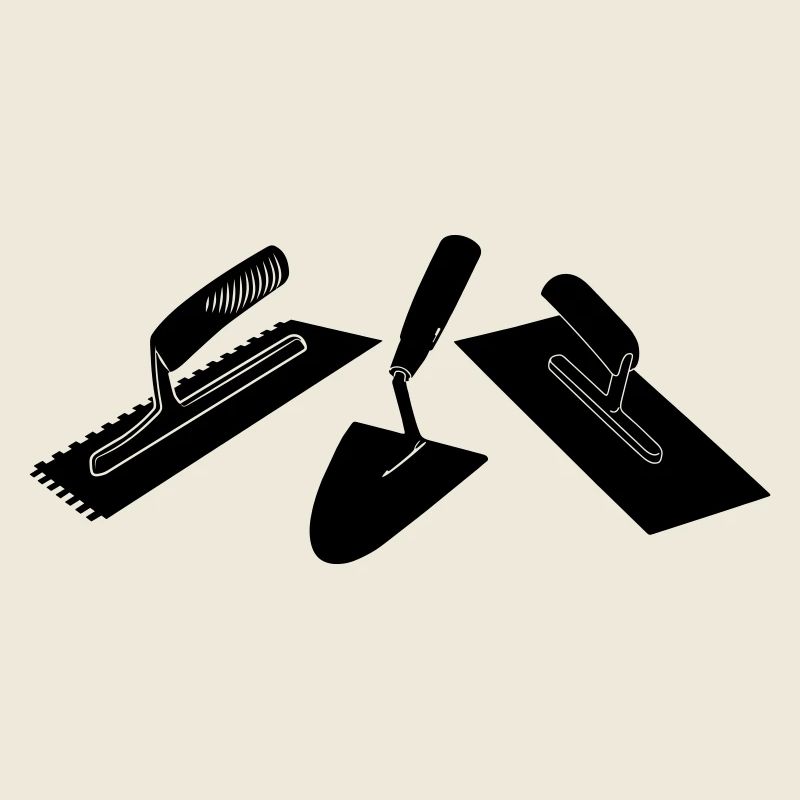 Outils maçonniques en stuc