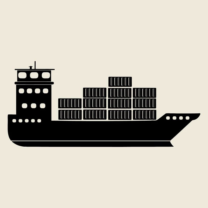 Seecontainerschiff oder Boot mit Containern