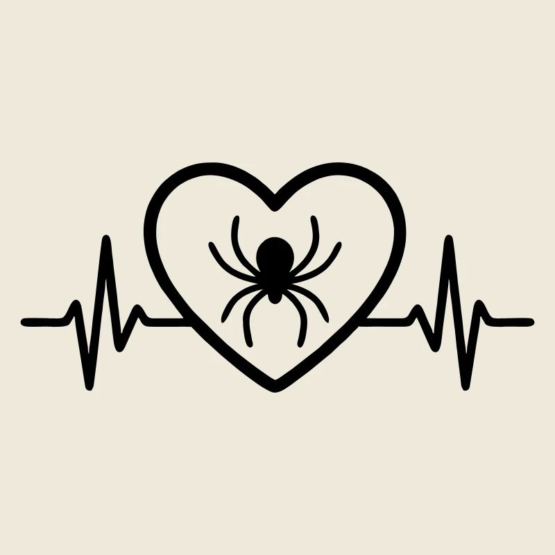Spinne Halloween Herz