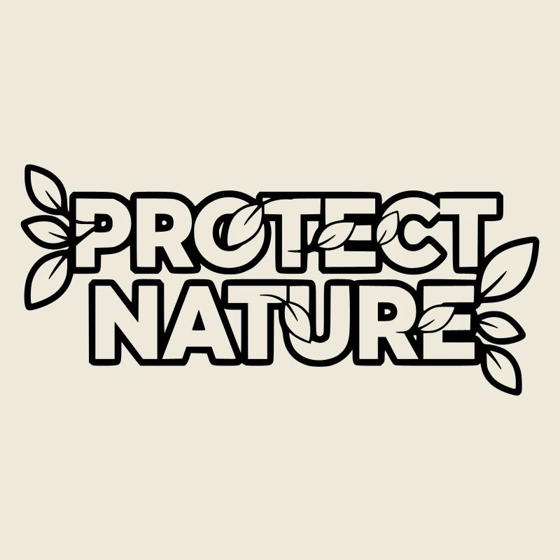 Protect Nature | Umweltschutz Statement Vektor