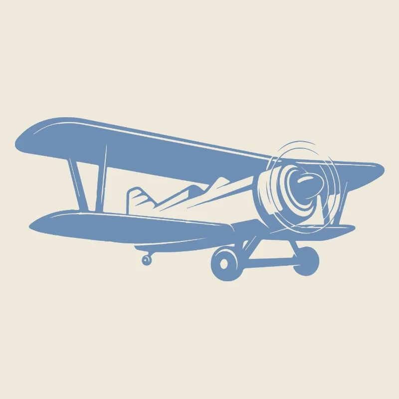 Pilote de biplan Rétro Minimaliste