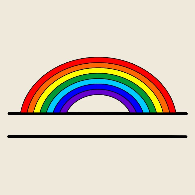 Rainbow name banner