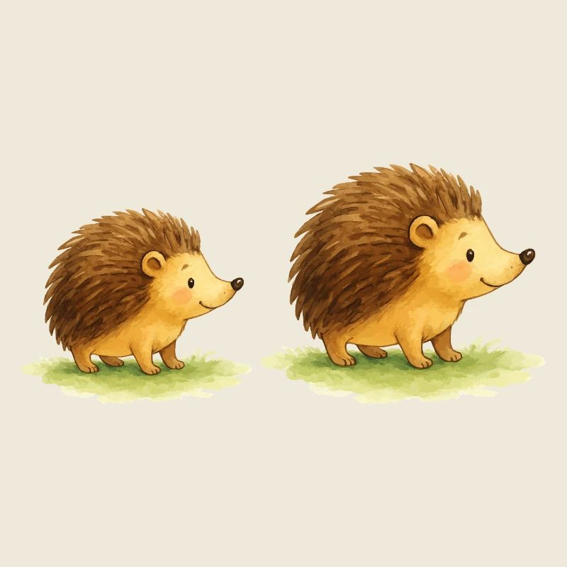 Cute hedgehogs for children's clothes