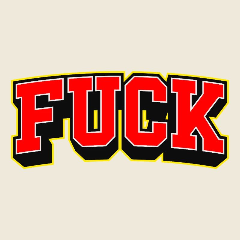 F-Wort-Sportstil-Logo