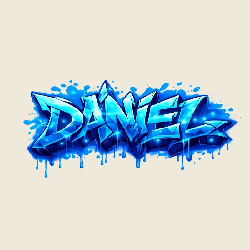 Graffiti  DANIEL Prénom cadeau idéal imprimable 