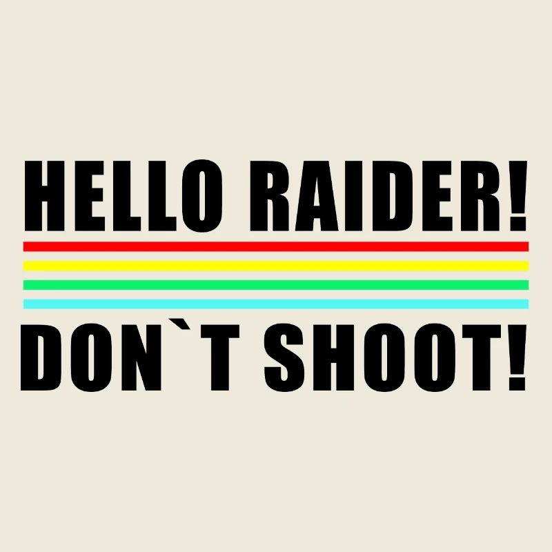 Hello Raider Neon Stripes in Retro Colors don't shot