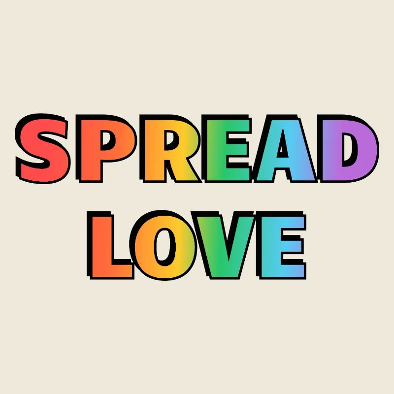 Spread Love Rainbow Typography