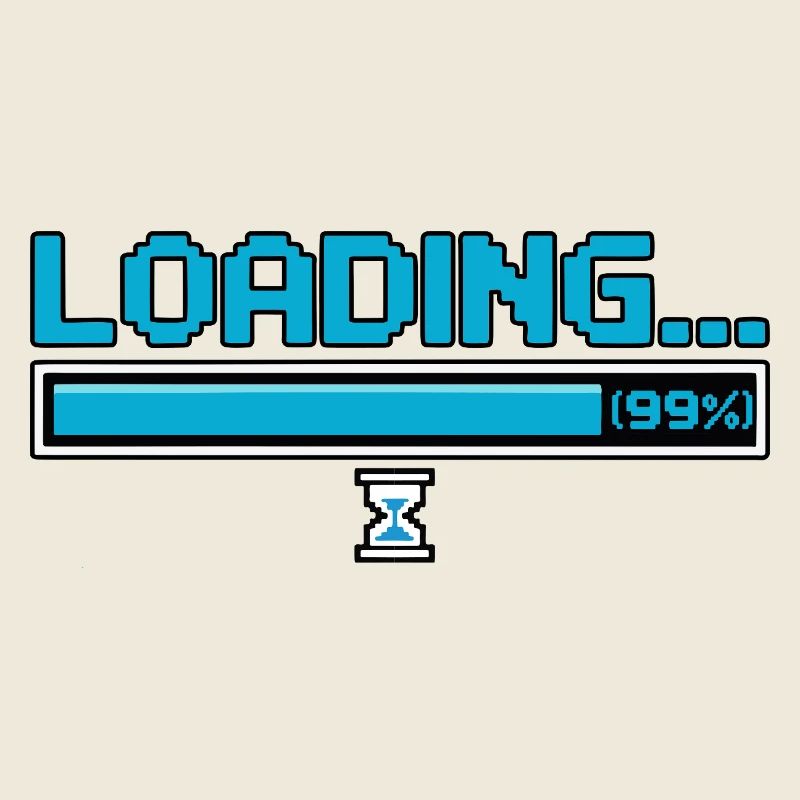 Pixel-Ladebar mit Sanduhr