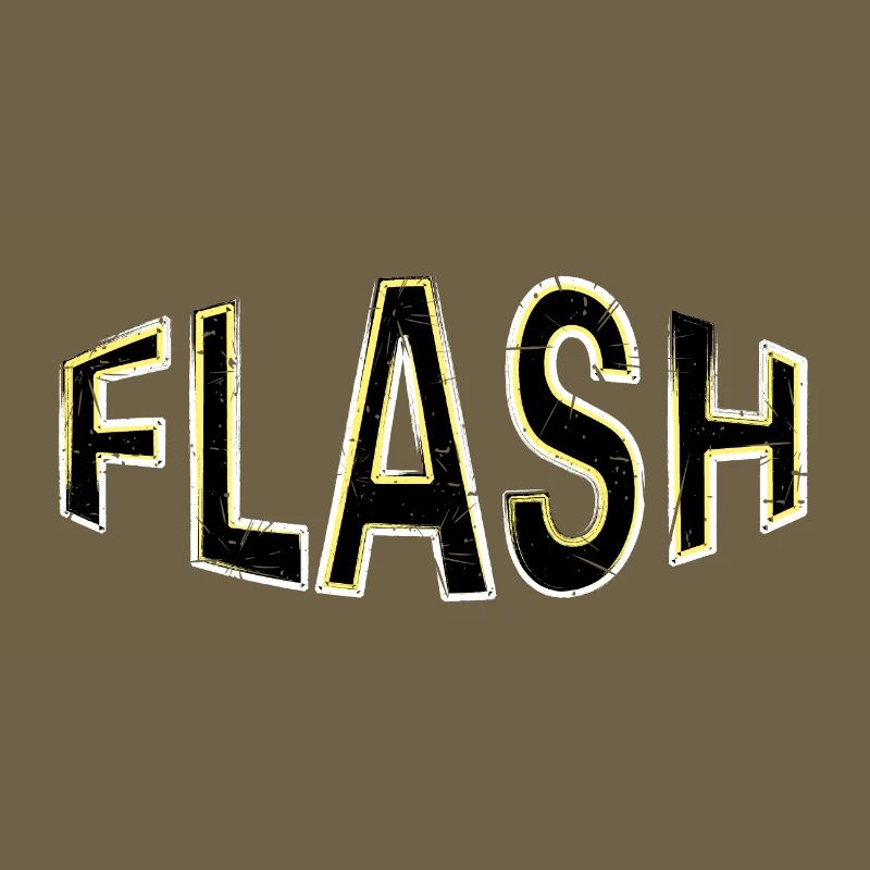FLASH label with flashes