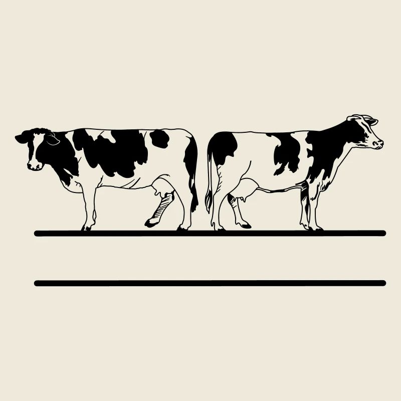 Monogramme de vache transparent