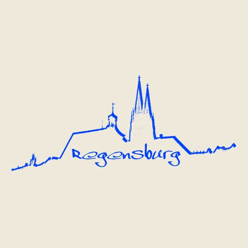 Ratisbonne Sky line bleu